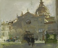 Lot 1173 - Tom Coates (b.1941)
VIEW OF A VENETIAN CAMPO
Signed with monogram l.l.
