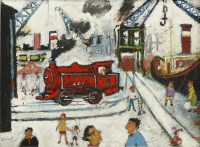 Lot 1207 - Simeon Stafford (b.1956)
'THE DOCKS'
Signed l.l.