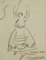 Lot 1349 - Dame Laura Knight RA RWS (1877-1970)
THREE SKETCHES FROM 'LE TRICORNE':
'PICASSO DRESS'
Signed and inscribed l.r.