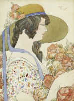 Lot 1297 - Albert Wainwright (1898-1943)
PORTRAIT OF A GIRL WITH ROSES