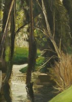 Lot 1005 - John Aldridge (1905-1983)
TREES IN A STREAM
Inscribed verso