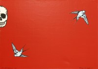 Lot 1404 - Dan Baldwin (b.1972)
'FLIRTING WITH DEATH'
Signed and dated '05 in black felt-tip pen l.l. also signed and dated on stretcher