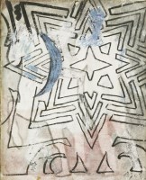 Lot 1303 - Eileen Agar RA (1899-1991) 
'CIRCUS RIDER'
Signed twice l.r.