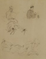Lot 1101 - Arthur Rackham RWS (1867-1939)
FIGURE STUDIES
Pencil
26 x 20cm

Provenance: From the collection of Barbara Rackham;
with Abbott & Holder.