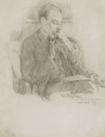 Lot 1104 - Sir William Orpen RA RHA (1878-1931)
A SEATED MAN