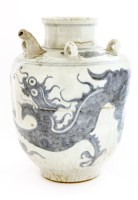 Lot 237 - A pair of Chinese lead-glazed vases