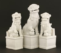 Lot 373 - Two Chinese blanc de Chine incense holders