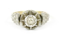 Lot 6 - A single stone illusion set diamond ring