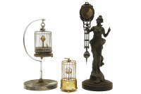 Lot 170 - Three clocks - an Edwardian 'mystery' clock