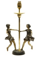 Lot 181 - A gilt metal table lamp