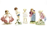 Lot 249 - Five Royal Worcester F.G. Doughty porcelain figures