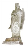 Lot 1191 - A Victorian carved marble angel