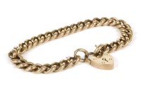 Lot 12 - A 9ct gold hollow curb link bracelet