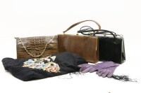 Lot 238A - Three snake and crocodile skin handbags