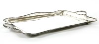 Lot 115 - A rectangular silver two handled tray