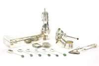 Lot 92 - Silver items to include: a cigarette box