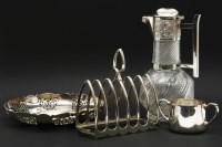 Lot 221 - Silver plated items to include:  an oval tray