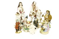 Lot 291 - A pair of 19th century Derby figures of 'Shakespeare and Milton'
