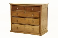 Lot 424 - A William and Mary oak straight-front chest