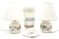 Lot 239 - Poole pottery - two table lamps