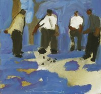 Lot 1191 - David Ralph Simpson (b.1963) 
'PÉTANQUE'
Signed and dated '13 l.c.