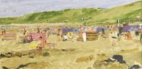 Lot 1172 - Ken Howard RA (b.1932)
'SENNEN BEACH - SURF BOARDS'
Signed l.l.