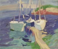 Lot 1202 - Julian Bailey (b.1963)
THREE BOATS IN AGNI BAY