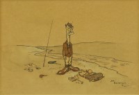 Lot 1100 - Henry Mayo Bateman (1887-1970)
FISHING
Signed and dated 1919 l.r.