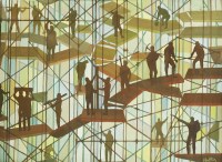 Lot 1367 - Arthur Haffkin (20th century)
'CONSTRUCTION'
Signed l.r.