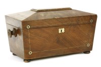 Lot 182 - A Regency mahogany tea caddy