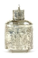 Lot 112A - A Dutch silver tea caddy