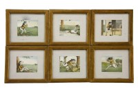 Lot 302 - Six comical beekeeping watercolours