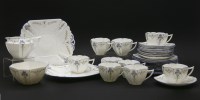 Lot 211 - A Shelley tea set 'Blue Iris' 17500
