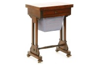 Lot 386 - A William IV rosewood work table
