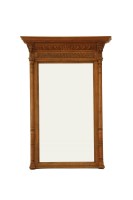 Lot 468 - A late 19th century oak framed mirror