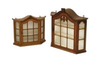 Lot 410 - A burr walnut glazed wall hanging cabinet