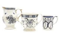 Lot 175 - A Liverpool porcelain mask jug