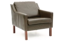 Lot 367 - A 1960's Danish brown leather armchair