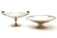 Lot 114 - A silver pierced comport