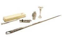 Lot 64 - A Continental white metal vesta