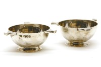 Lot 110 - A pair of small silver quaichs