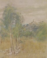 Lot 1315 - Diana Armfield RA (b.1920)
'LANDSCAPE AT CAHORS'