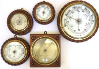Lot 255 - A Negretti & Zambra aneroid barometer