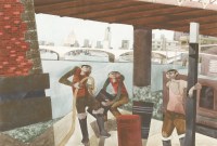 Lot 1361 - George Large (b.1936)
'THAMES-SIDE'
Signed and dated '95 l.l.