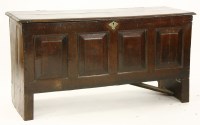 Lot 411 - A 18th century and later oak coffer