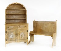 Lot 502 - A limed oak dining suite