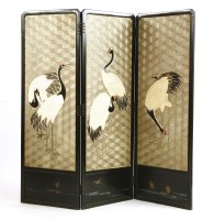 Lot 397 - A Japanese three fold screen