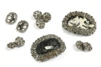 Lot 46 - A pair of cut steel shoe buckles