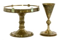 Lot 92 - An Arts and Crafts silver-plated chalice