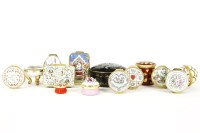 Lot 52 - A collection of various Bilston & Halcyon Days enamel boxes